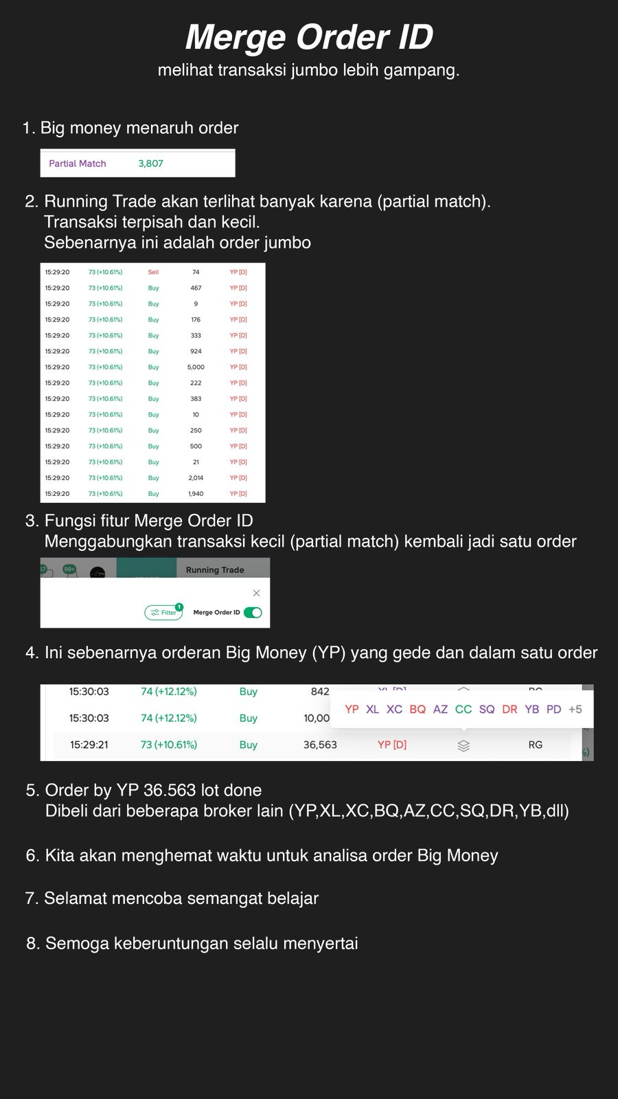 Penjelasan fitur Merge Order ID