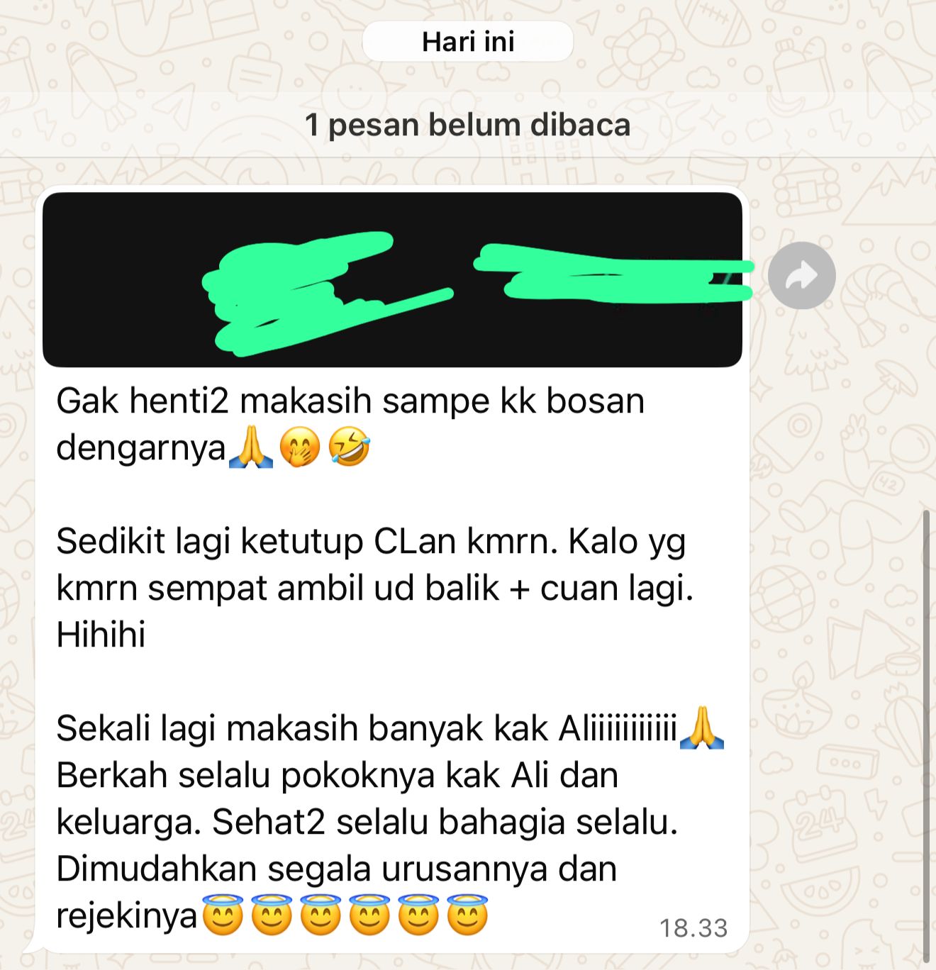 Yang disiplin, CL lama tertutup