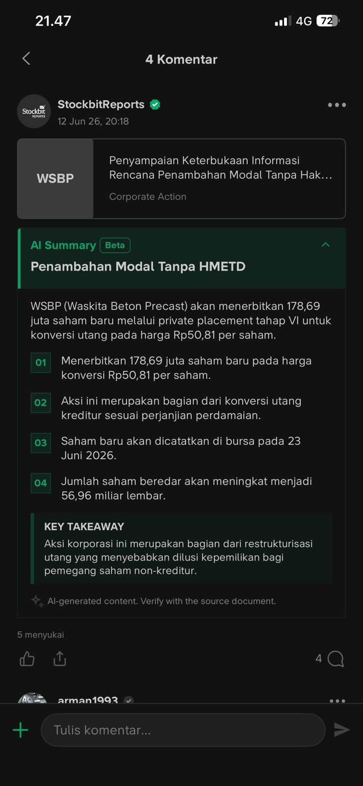 Chart yang memicu diskusi